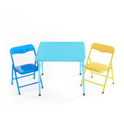 Little Nest WK660584 3 Piece Blue Table And Chair Set