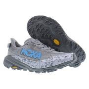 Hoka Speedgoat 6 Women's Trail Running Shoes, Stellar Grey/Asteroid, Cushioned EVA Midsole, Vibram Megagrip Outsole, Medium Width