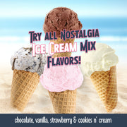 Nostalgia Premium Vanilla Crme Ice Cream Starter Mix, 2-Quart Pack, 8 Count, Compatible with Electric Ice Cream Makers, ICMX8VN8PK