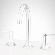 SIGNATURE HARDWARE SHWSCLZ807LHCP Lentz Two Handle Widespread Bathroom Sink Faucet in Chrome