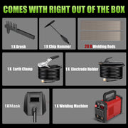 SPBTAR Stick Welder, 200Amp, 110V, Mini Portable IGBT Inverter Welder Kit with 20 Rods, Hot Start, Anti-Stick, Arc Force, SPBTAR-TE19