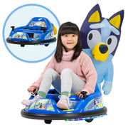 Flybar Bluey 6V ImaginAir Ride-On Bumper Car with Inflatable Character, LED Lights, Adjustable Seat Belt