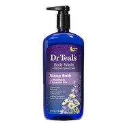 Dr Teal's 05201-4PK Body Wash with Pure Epsom Salt, Sleep Blend with Melatonin 24 fl oz.