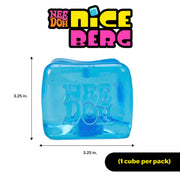 Schylling NeeDoh Niceberg Giant Sensory Squeeze Toy, Iceberg Shape, Blue, 3.25 in Cube