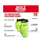 Milwaukee 48-73-1070 Bolt Yellow High Visibility Mesh Sunshade with 50+UPF UV Protection