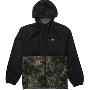 Salty Crew Men's Surface Windbreaker Jacket, Midweight Hydrophobic Polyester Shell, Pirate Black, L