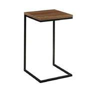 Mainstays 424273 C-Shape Metal End Table, Canyon Walnut Finish