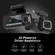 YADA BT534582-6/2 RoadCam AI 3-Channel Dash Cam with AI-Powered Driver Assistance, Front Interior Rear Full-Coverage