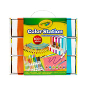 Crayola Color Station Art Supply Organizer with 3-Drawer Storage, Includes 48 Crayons, 18 Markers, Paint Pots, Brushes, Construction Paper