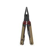 Swiss Tech berall 11-in-1 Multi-Tool with 1.9-Inch AUS-8 Steel Blade, Spring Action Pliers, Slide-Out Carabiner, Leather Sheath, Olive Green, 6181F