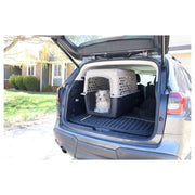 Petmate Vari Plastic Travel Dog Crate, Medium 32 in, Durable Airline-Friendly Carrier, Taupe and Black, 21948