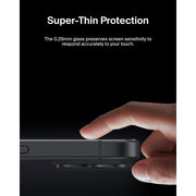 Belkin ScreenForce Privacy InvisiGlass Screen Protector for iPhone 16 Pro Max, Ultra-Thin 9H Scratch Resistant Glass, Black, Includes Easy Align Tray