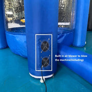 Sayok Inflatable Cash Cube Money Machine Booth, 4.9x8.2ft, Blue, Built-In 1100W Air Blower, Outdoor Use