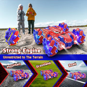 OROLIVING RC-020-B Remote Control Car, Double-Sided 360 Stunt RC Car with Gesture Sensing, LED Lights