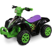 Monster Jam A6VATV138-BKGN-STK-1 6V ATV Quad for Kids, Green