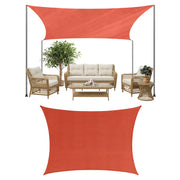 Pure Garden Sun Shade Canopy, 10 ft x 13 ft Curved Rectangle Shade Sail with UV Protection, Sand