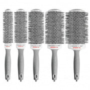 Olivia Garden Ceramic + Ion Speed XL Extra-Long Barrel Hair Brush Kit, 4-Piece Set, White/Grey, 715-CIXLBOX01