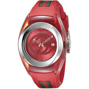 Gucci YA137303 Sync 36MM Women's Red Rubber Watch - Red