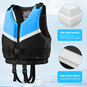 Gogokids OW300028 Kids Swim Vest Life Jacket Youth Adjustable Flotation Buoyancy Swim Trainer Vest, Blue/Black