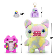 ZURU Fuggler Vacay Vibes Sketchy Squirrel 9 Inch Collectible Plush Toy, Cartoonish Monster with Human-Like Teeth, Soft Polyester, Multicolor, 15714A