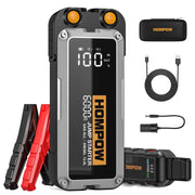 HOMPOW HOJS20000342 Jump Starter 6000A 28000mAh Peak for All Gas and up to 12L Diesel Engine
