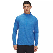 Under Armour Men's Tech 2.0 Half-Zip Training Top, Quick-Drying Moisture-Wicking, Blue Atlantis, Small, 1382797