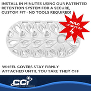 Coast2Coast 16 Inch 5 Split Spoke Silver Wheel Covers Set of 4 for Ford Transit 2015-2019 IWC51216S
