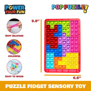 Power Your Fun Pop Puzzle 27pc STEM Learning Jigsaw Sensory Fidget Toy for Kids Ages 3+, Red B09F4FKQNR