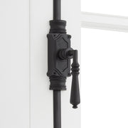 Signature Hardware Romlain 72 Inch Tall Window Cremone Security Bolt, Solid Brass, Matte Black, Lever Handle, 955213-4.75