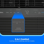 Midea 12,000 BTU Smart Inverter Window Air Conditioner, Wi-Fi, Alexa & Google Assistant Compatible, Energy Star, Quiet Operation, Remote Control, Black, MAW12V1WBK