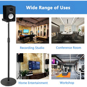 Ymokee 128 2-Pack Speaker Stand, Height Adjustable Speaker Floor Stands for Satellite & Bookshelf Speaker