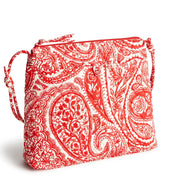 Vera Bradley Premium Cotton Original Hipster Crossbody Bag, Paisley Key, Red, One Size, Adjustable Strap, 50255-20574