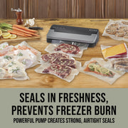 Mossy Oak Electric Vacuum Sealer with 3 Modes, 10 Bag Starter Kit, 6-Quart and 4-Gallon