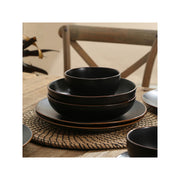 Stone + Lain Brasa 16-Pc. Stoneware Dinnerware Set - BLACK ONE SIZE