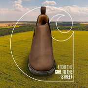 Carhartt Millbrook Water Resistant Romeo Wedge Work Boots, Brown Oil Tanned Leather, Soft Toe, 9 Wide, FM4000-M