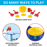 Delta Children Spidey and His Amazing Friends 3-Tier Water Play Table with 9-Piece Toy Set, Blue, TT89081SM-1164