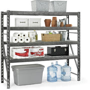 Gladiator GARS774XEG Heavy Duty Rack with Four 24 Inches Deep Shelves, Hammered Granite