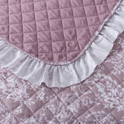 NSH by New Sega Home Pembrook 5-Piece Comforter Set, Full/Queen, Purple Floral Vine Paisley Pattern, 3D Embossed Microfiber, PEMB-DM-04