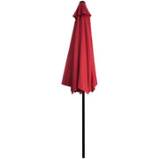 AbbLe 300002-R-V1 9 Feet Crank & Tilt Patio Umbrella-Red