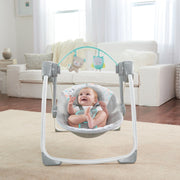 Kids II 10845 Ingenuity Comfort 2 Go Portable Baby Swing with Music, Multicolor