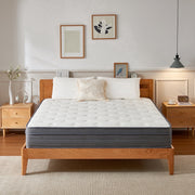 G & J Queen Mattress, 12 Inch Hybrid Memory Foam Mattress in a Box with Pocket Springs, Medium Firmness, Full, Gray