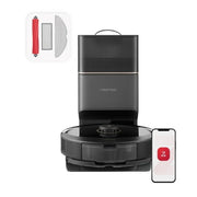 Roborock Q85Max+ Robot Vacuum and Mop with Self-Emptying Obstacle Avoidance LiDAR Navigation 5500Pa Suction Power and App Control(Black)