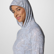 Columbia PFG Uncharted Long-Sleeve Hoodie for Ladies - Nimbus Grey Swamplands - XS