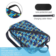 Binsuca Hard Carrying Case for Oculus Quest 3 Accessories, Clear Shock-Resistant Shell with Pre-Cut Tray, PU Hand Strap