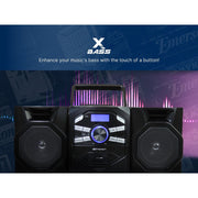 Emerson Portable CD Cassette Player Boombox with Digital AM/FM Radio, MP3 AUX Input, Detachable Stereo Speakers, AC/DC and Battery Operated, Retro Blue EPB-4000-BL