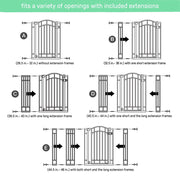 Kids2 Ingenuity The Doorway 48W Series Pet and Baby Gate, Adjustable 28.5-48 in Wide, 36 in Tall, Metal Frame, No-Drill Pressure Mount, Black