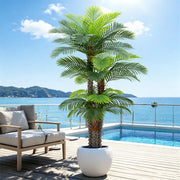 Zeeoze 9ft Tall Triple Trunk Coconut Palm Large Artificial Coconut Tree, Faux Fake Silk Coconut Plants