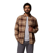 Columbia Pitchstone II Heavyweight Flannel Long-Sleeve Shirt - Tobacco Twilight Ombre - L