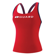 Speedo Women's Guard Tankini Top, Endurance Lite Fabric, Chlorine Resistant, Racerback Strap, Red, Medium