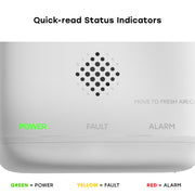 Universal Security Instruments Plug-In Carbon Monoxide Alarm with Battery Backup, Clear LCD Display, Audible Alarm, Tricolor Indicator, White, USI/CO/PLUG